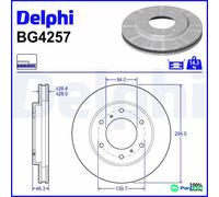 DELPHI 2 X BRAKE DISC BG4257 FOR MITSUBISHI
