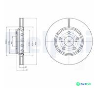 DELPHI 2 X BRAKE DISC BG4276 FOR TOYOTA