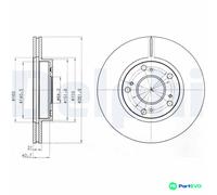DELPHI 2 X BRAKE DISC BG4294 FOR HONDA