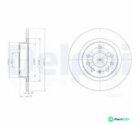DELPHI 2 X BRAKE DISC BG4300 FOR OPEL VAUXHALL