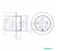 DELPHI 2 X BRAKE DISC BG4327 FOR KIA