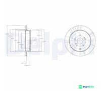DELPHI 2 X BRAKE DISC BG4329 FOR SUZUKI