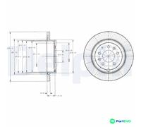 DELPHI 2 X BRAKE DISC BG4336 FOR MAZDA