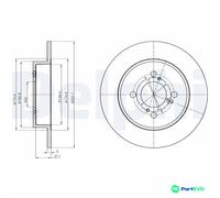 DELPHI 2 X BRAKE DISC BG4345 FOR SUZUKI