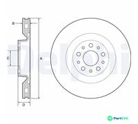 DELPHI 2 X BRAKE DISC BG4556