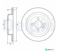 DELPHI 2 X BRAKE DISC BG4560C FOR MINI