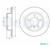 DELPHI 2 X BRAKE DISC BG4561C FOR MINI