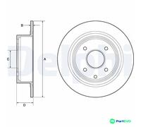 DELPHI 2 X BRAKE DISC BG4666C FOR NISSAN