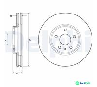 DELPHI 2 X BRAKE DISC BG4702C FOR FORD