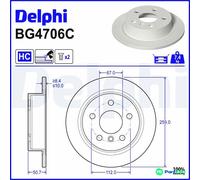DELPHI 2 X BRAKE DISC BG4706C FOR MINI
