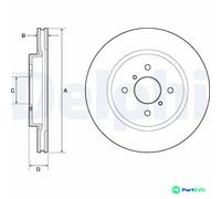 DELPHI 2 X BRAKE DISC BG4750C FOR SUZUKI