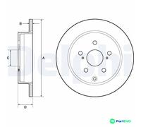 DELPHI 2 X BRAKE DISC BG4757C FOR TOYOTA