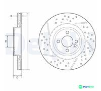 DELPHI 2 X BRAKE DISC BG4789C FOR MINI