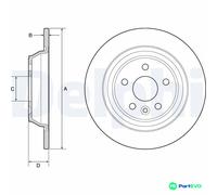DELPHI 2 X BRAKE DISC BG4804C FOR FORD