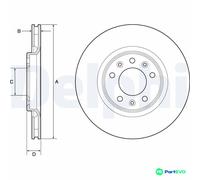 DELPHI 2 X BRAKE DISC BG4806C