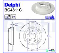 DELPHI 2 X BRAKE DISC BG4811C