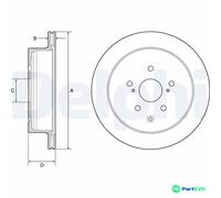 DELPHI 2 X BRAKE DISC BG4929C FOR LEXUS