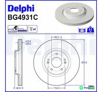 DELPHI 2 X BRAKE DISC BG4931C FOR HYUNDAI KIA