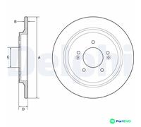 DELPHI 2 X BRAKE DISC BG4932C FOR HYUNDAI KIA