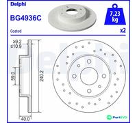 DELPHI 2 X BRAKE DISC BG4936C