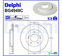 DELPHI 2 X BRAKE DISC BG4949C FOR HYUNDAI KIA
