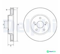 DELPHI 2 X BRAKE DISC BG4952C