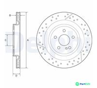 DELPHI 2 X BRAKE DISC BG4958C FOR MERCEDES-BENZ