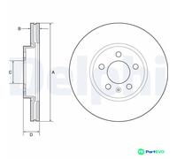 DELPHI 2 X BRAKE DISC BG4965C