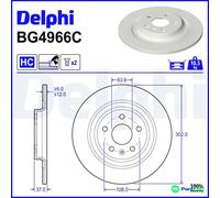 DELPHI 2 X BRAKE DISC BG4966C FOR VOLVO