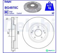 DELPHI 2 X BRAKE DISC BG4970C