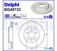 DELPHI 2 X BRAKE DISC BG4973C FOR VW