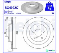 DELPHI 2 X BRAKE DISC BG4992C FOR HONDA