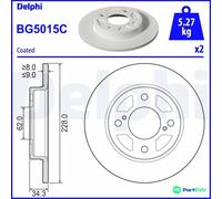 DELPHI 2 X BRAKE DISC BG5015C