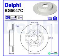 DELPHI 2 X BRAKE DISC BG5047C