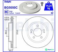 DELPHI 2 X BRAKE DISC BG5050C