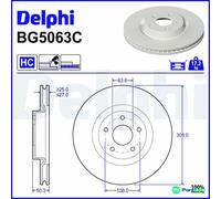 DELPHI 2 X BRAKE DISC BG5063C FOR FORD