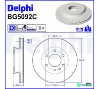 DELPHI 2 X BRAKE DISC BG5092C