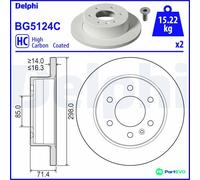 DELPHI 2 X BRAKE DISC BG5124C