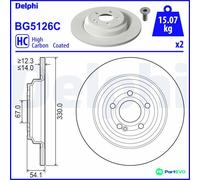 DELPHI 2 X BRAKE DISC BG5126C FOR MERCEDES-BENZ