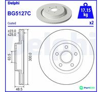 DELPHI 2 X BRAKE DISC BG5127C FOR FORD