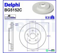 DELPHI 2 X BRAKE DISC BG5152C