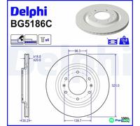DELPHI 2 X BRAKE DISC BG5186C