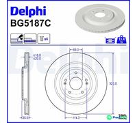 DELPHI 2 X BRAKE DISC BG5187C