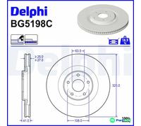 DELPHI 2 X BRAKE DISC BG5198C