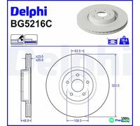 DELPHI 2 X BRAKE DISC BG5216C FOR FORD VOLVO