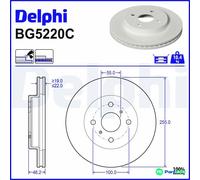 DELPHI 2 X BRAKE DISC BG5220C