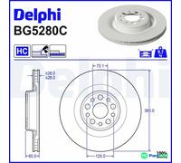 DELPHI 2 X BRAKE DISC BG5280C FOR TESLA