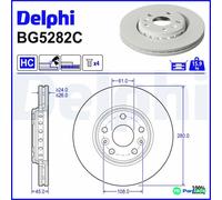 DELPHI 2 X BRAKE DISC BG5282C FOR MERCEDES-BENZ