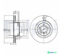 DELPHI 2 X BRAKE DISC BG9009C FOR LAND ROVER