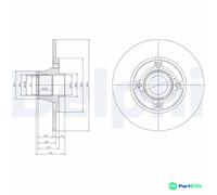 DELPHI 2 X BRAKE DISC BG9033RS FOR RENAULT